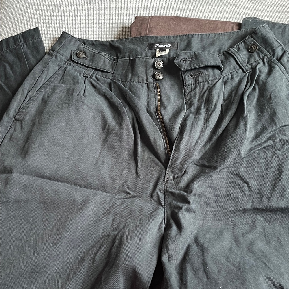 Black Madewell Harlow Wide Leg Pants.